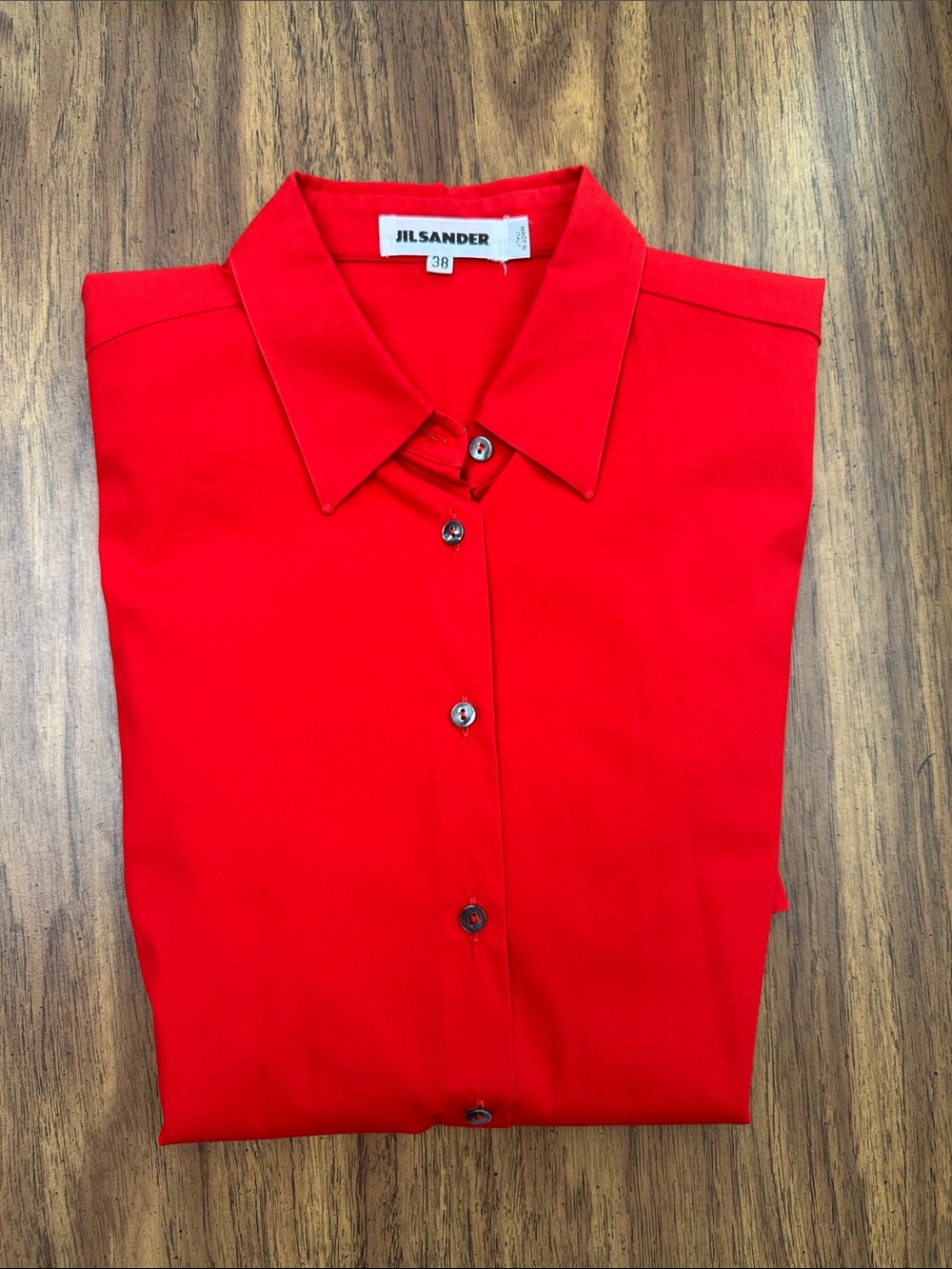 Vintage Jil Sander Red Button-Down EU 38